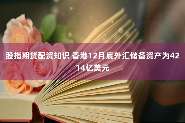 股指期货配资知识 香港12月底外汇储备资产为4214亿美元