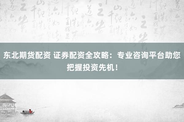 东北期货配资 证券配资全攻略：专业咨询平台助您把握投资先机！