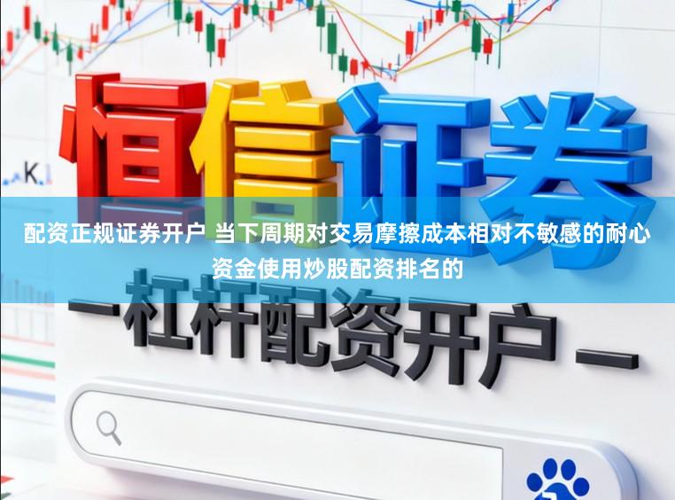 配资正规证券开户 当下周期对交易摩擦成本相对不敏感的耐心资金使用炒股配资排名的